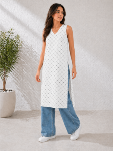 SLEEVELESS KURTI SM COLLECTIONS